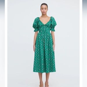 Hill House Ophelia in Emerald Trellis